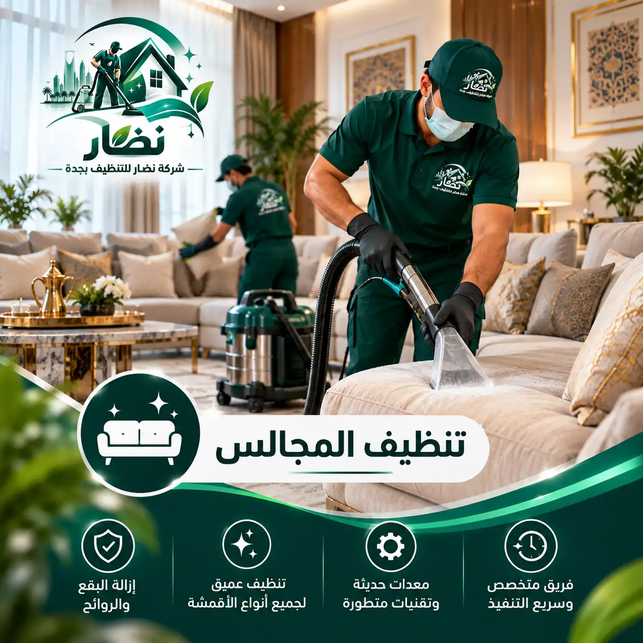 تنظيف المجالس والفرش التراثي