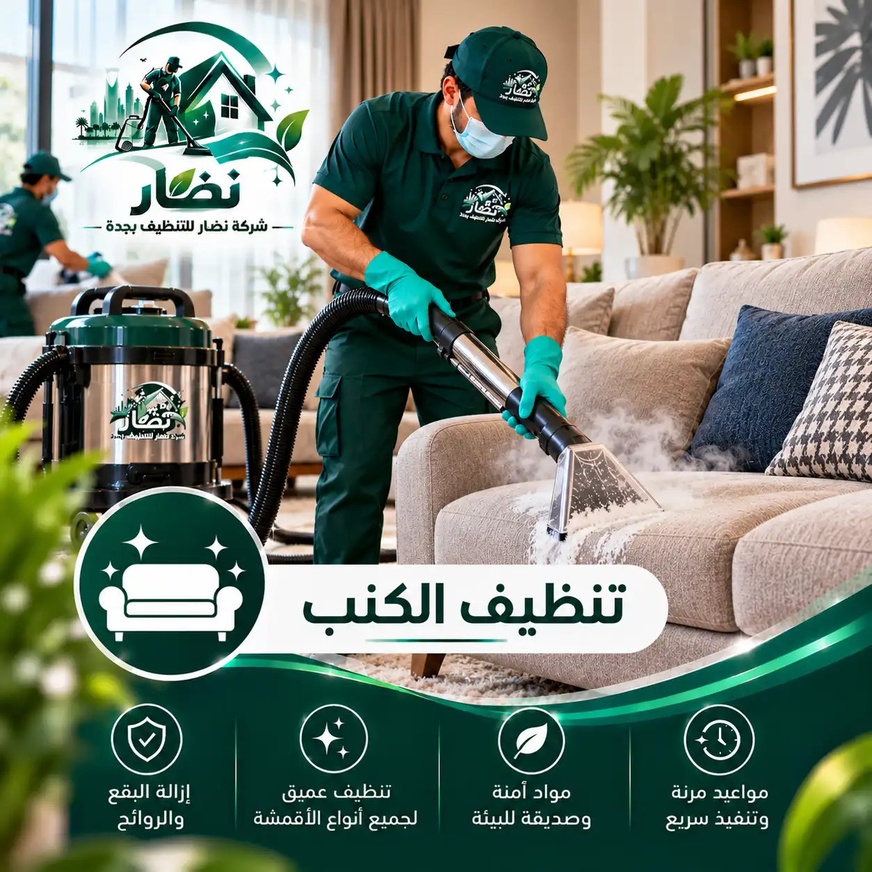 استخلاص بقع أقمشة الكنب
